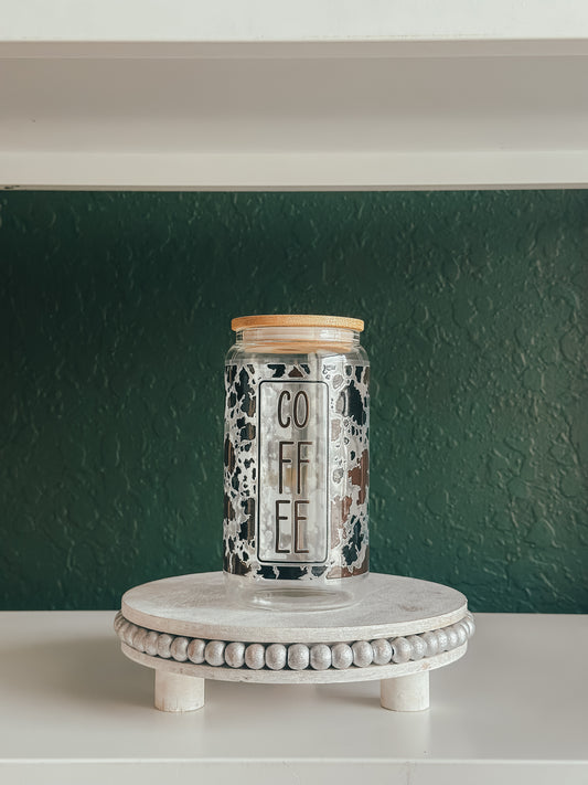 Coffee Cow Print Cup