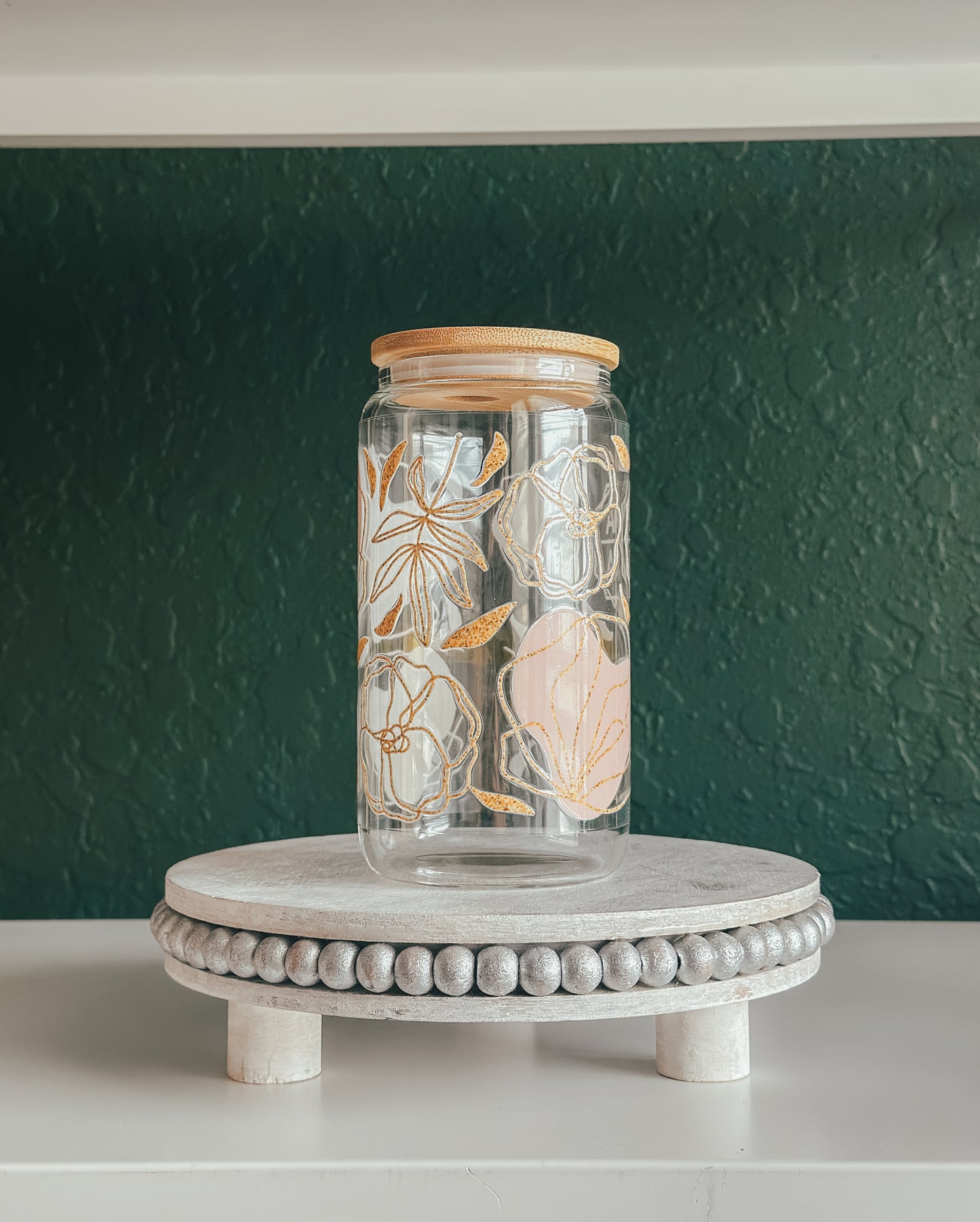 Mama pink floral cup