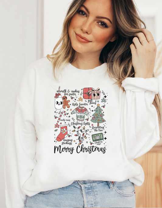 Merry Christmas Doodle Crewneck