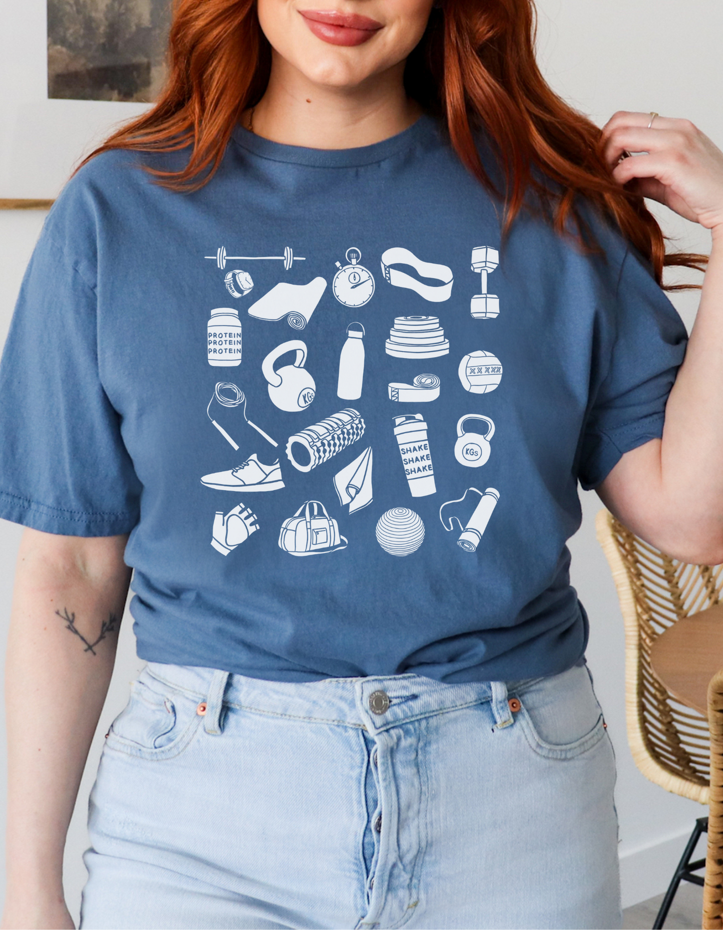 Gym Doodle T-Shirt / Crewneck