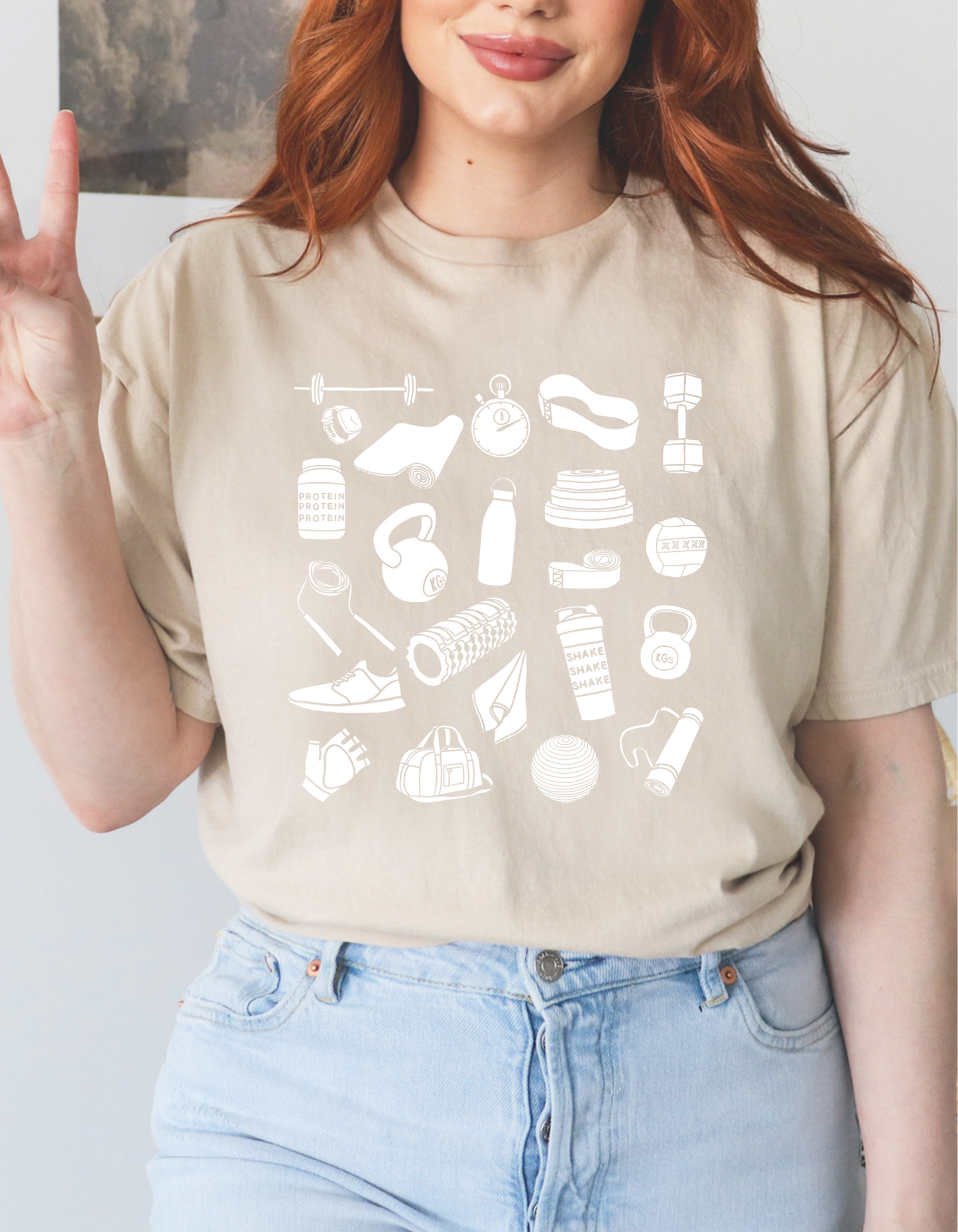 Gym Doodle T-Shirt / Crewneck