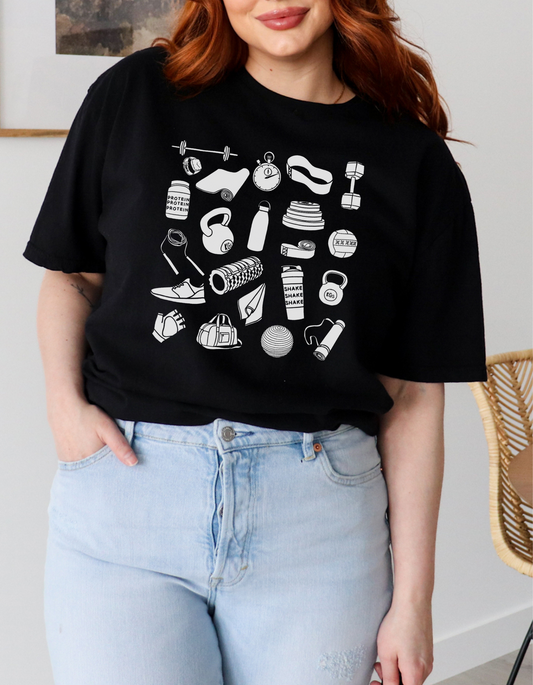 Gym Doodle T-Shirt / Crewneck