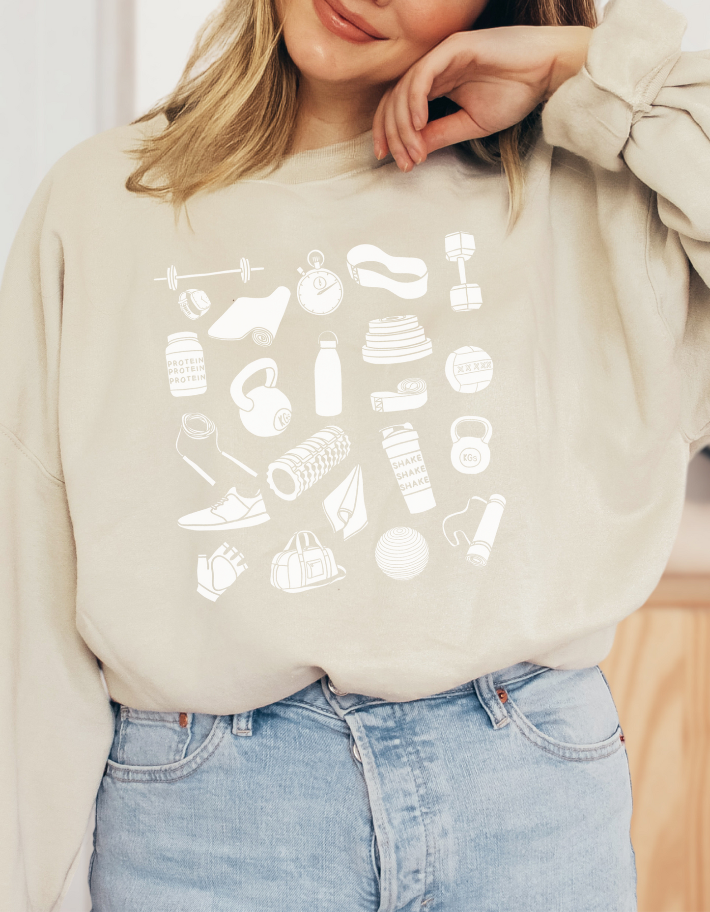 Gym Doodle T-Shirt / Crewneck